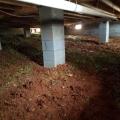 Wrong - Crawl space floor is missing a vapor barrier.