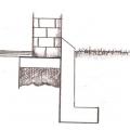 Construct a vertical curtain wall of 29-gauge corrugated iron, concrete, or bricks that extends down 2 feet and out 8 to 12 inches to prevent rats from burrowing under crawlspace foundations 