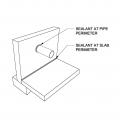 Right – Apply sealant around penetrations through foundation walls and along foundation wall seams