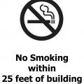 No smoking within 25 feet of building