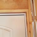 Wrong - Door frame improperly sized for pre-hung door jamb.
