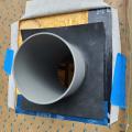 Right - An EPDM gasket is installed around an HRV duct installed in an exterior wall; 9 of 14.