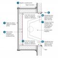 Draft stopping and air barrier at fireplace enclosure, plan view
