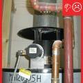 Naturally drafted water heater installed. Requires combustion safety testing