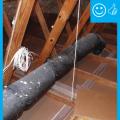 Duct is located in unconditioned space and is properly insulated