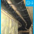 Ducts are properly insulated and supported without compressing the insulation