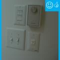 Override control switches centrally located near thermostat for ease of access