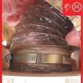 Exhaust duct only mechanically fastened and not sealed