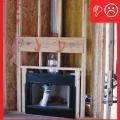 Wrong--No insulation installed behind fireplace