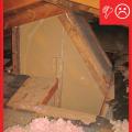Wrong – Rigid air barrier not properly sealed around skylight shaft