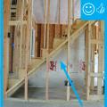 Right – Air barrier installed under staircase (picture taken from house looking into attached garage)