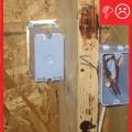 Wrong – Electrical box not air sealed