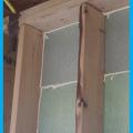 Insulated sheathing has been taped and sealed at seams