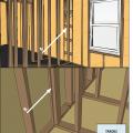 Advanced framing details include framing aligned to allow for insulation at interior-exterior wall intersections.