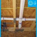 Right – This neatly cut hole has been properly sealed with foam.