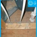 Right – These neatly cut holes have been properly sealed with caulk and foam.