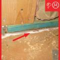 Wrong - The caulk is too far from the sill plate to effectively air-seal the gap.