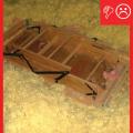 Wrong – No blocking installed to prevent attic insulation from falling into stairs and opening