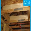 Right – Blocking has been installed around the perimeter of this attic access to prevent insulation falling into the house