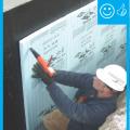 Right - Below-grade concrete has been properly sealed against moisture and is now having insulation installed.