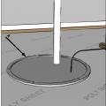 Sump pump covers mechanically attached with full gasket seal or equivalent
