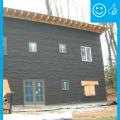 Right – The building felt is installed on all exterior walls and provides a complete drainage system