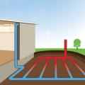 Earth tubes buried in the ground can provide pre-cooling of ventilation air or primary cooling if designed deep and long enough