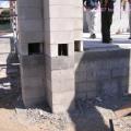 Elevated slab construction with no water sensitive materials on first level