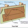 With fiber cement siding, face nail rather than blind nail where the design wind speed is ≥100 mph. 