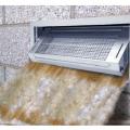Right - Flood vents open to allow flood waters to flow through a crawlspace.