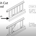 The flush cut method for seismic retrofit bracing of a cripple wall allows the plywood sheathing to be attached directly to both the cripple studs and the notched section of the mudsill 