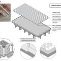 Foundation for concrete floors for flood-prone areas.