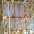 Wrong - Roof truss upright framing members are broken.