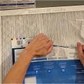 Remove the plastic wrap, but not the cardboard frame, before installing the furnace/air handler filter in the filter slot or above the return grate; note, the metal wire over the filter fabric can be very sharp.