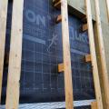 Right - Furring strips were installed with blocking to allow adequate room for 4 inches of mineral wool. 