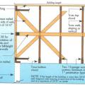 Example A of a gable truss and gable end wall bracing for a home in a hurricane region