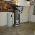 The ultra-efficient ground-source heat pump provides the home with forced-air heating and cooling, and hot water.