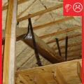 Duct lacks adequate support to carry the weight so the few straps are pinching the duct