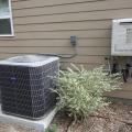 Split-system air source heat pump