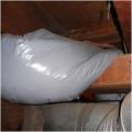 Twisting and compressing flex duct will block air flow