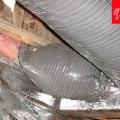 Wrong – Flex duct is pinched