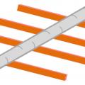 Flex ducts may rest on ceiling joists or truss supports