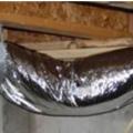 Flex ducts are compressed