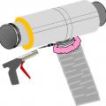 A nylon draw band and tensioning tool are used to secure the inner coil of the pre-insulated flexible duct
