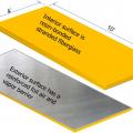 Fiberglass duct board typically comes in sheets 4 foot wide by 10 foot long