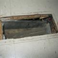 WRONG – Duct is pulling away from floor because it is not sealed to floor
