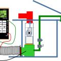 The duct tester and blower door are set up to measure leakage to the outdoors