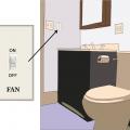 The ventilation control is clearly labeled by the installer