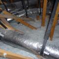 Right - HVAC ducts should be well-supported with minimal bends and pinching. 