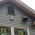 Wrong - Kitchen exhaust ducts are prohibited from terminating within 3 feet of an operable window or near gable vents.